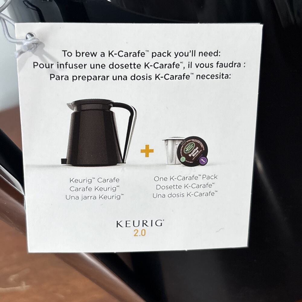 KEURIG 2.0 K-CARAFE THERMAL COFFEE POT Black with Silver Handle 4 Cup 32 oz NEW - Picture 4 of 7